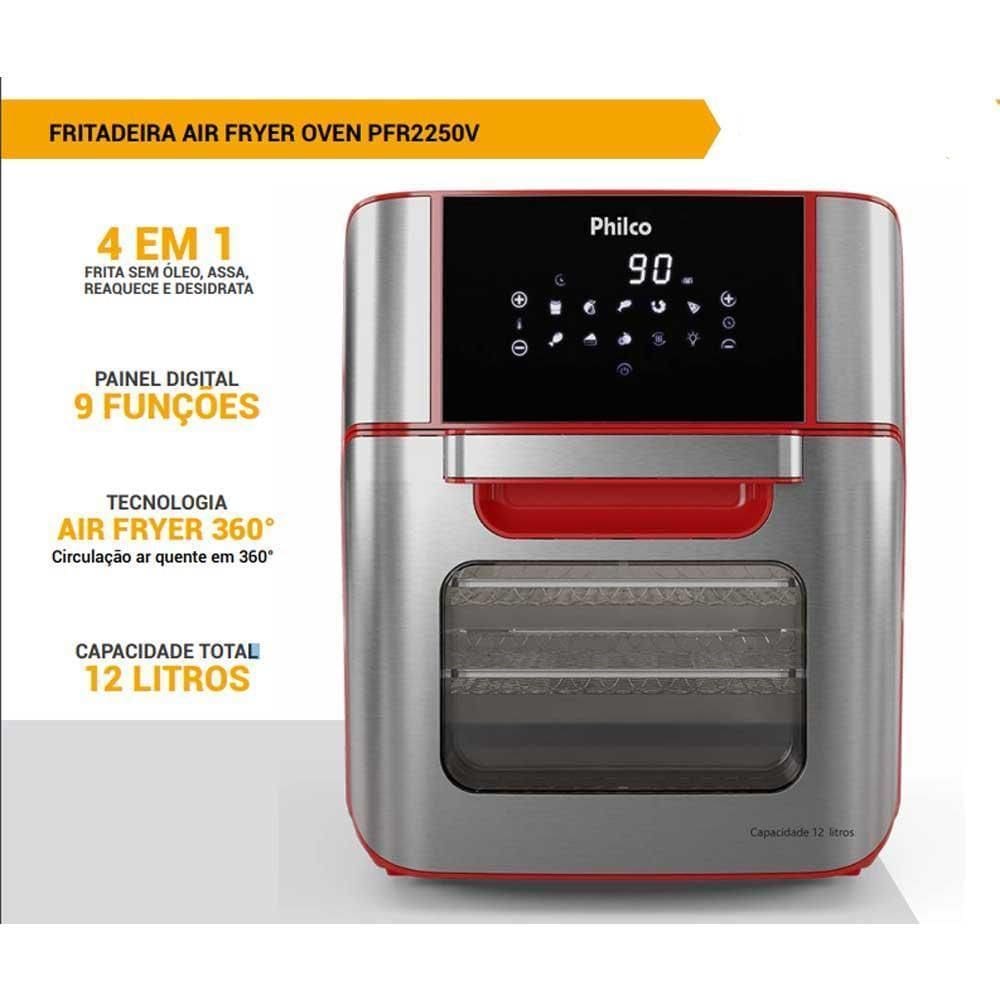Fritadeira Air Fryer Oven Philco 12L 1800W Pfr2250V - 220V