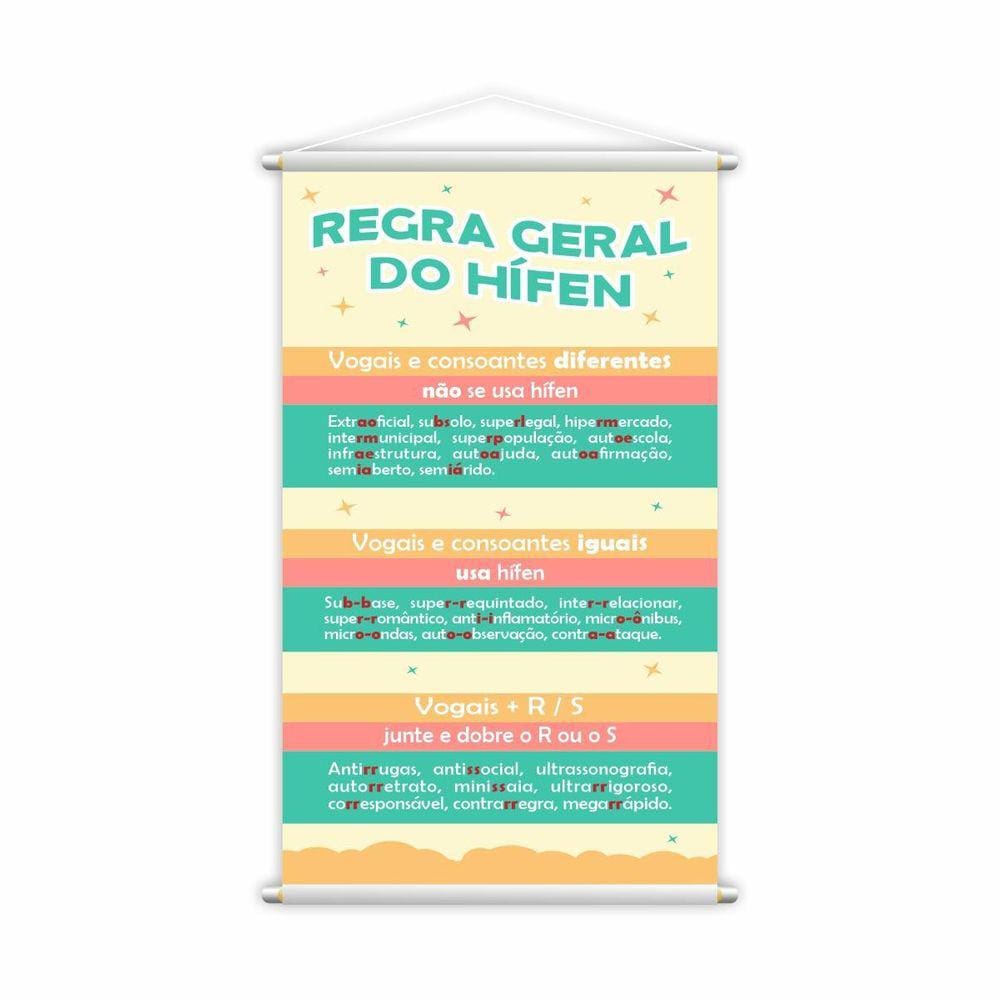 Regra Geral Do Hífen Banner Escolar Pedagógico Grande