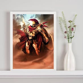 Quadro Deus Da Guerra E Da Coragem- Ares 24X18Cm