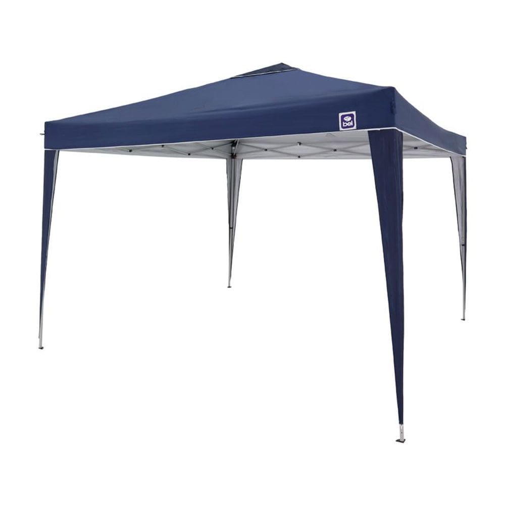 Tenda Aluminio Dobravel Base Com Cobertura 3X3 Azul Poliester Gazebo Bel - 330300