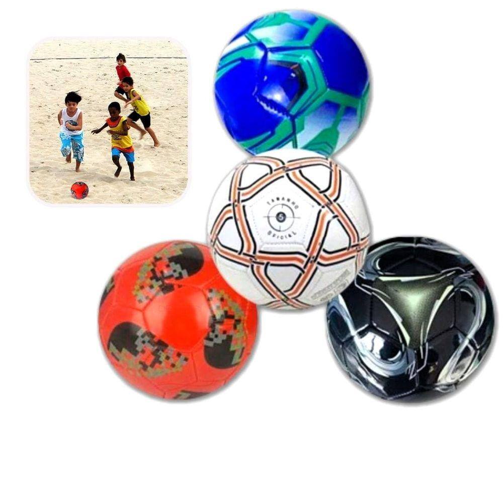 Bola De Futebol Campo Tamanho Oficial Couro Sintético Vinil