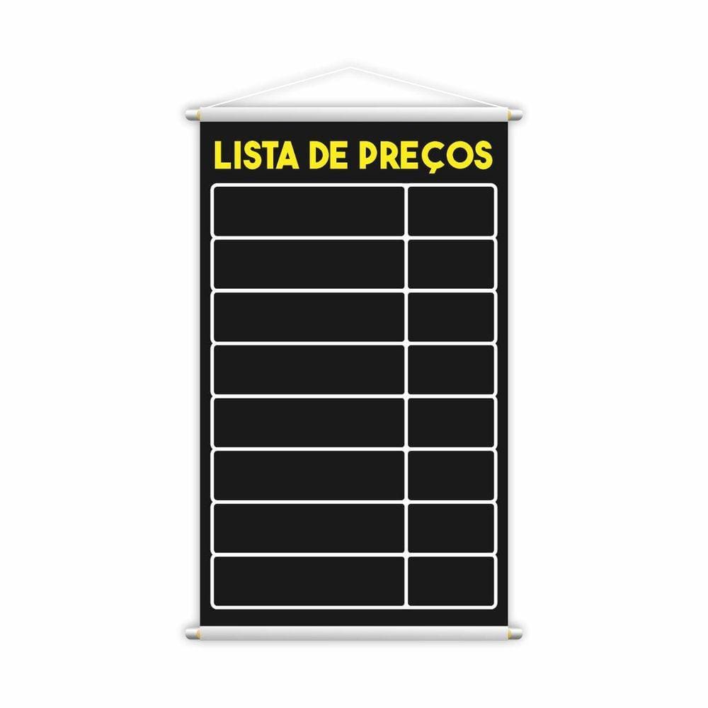 Banner Lista De Preços Tabela Vendas Serviço Lona 80X50Cm