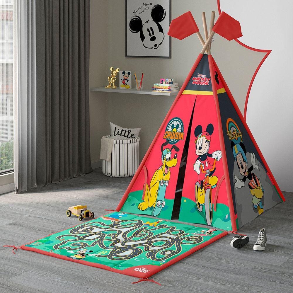 Cabana Tenda Infantil Mickey Disney Pura Magia Vermelho