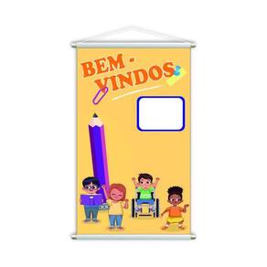 Bem Vindos Banner Escolar Infantil Pedagógico Grande
