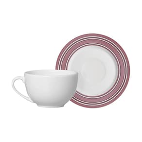 Xícaras de Chá Cerâmica Branca 250ml - Kit 6 Unidades