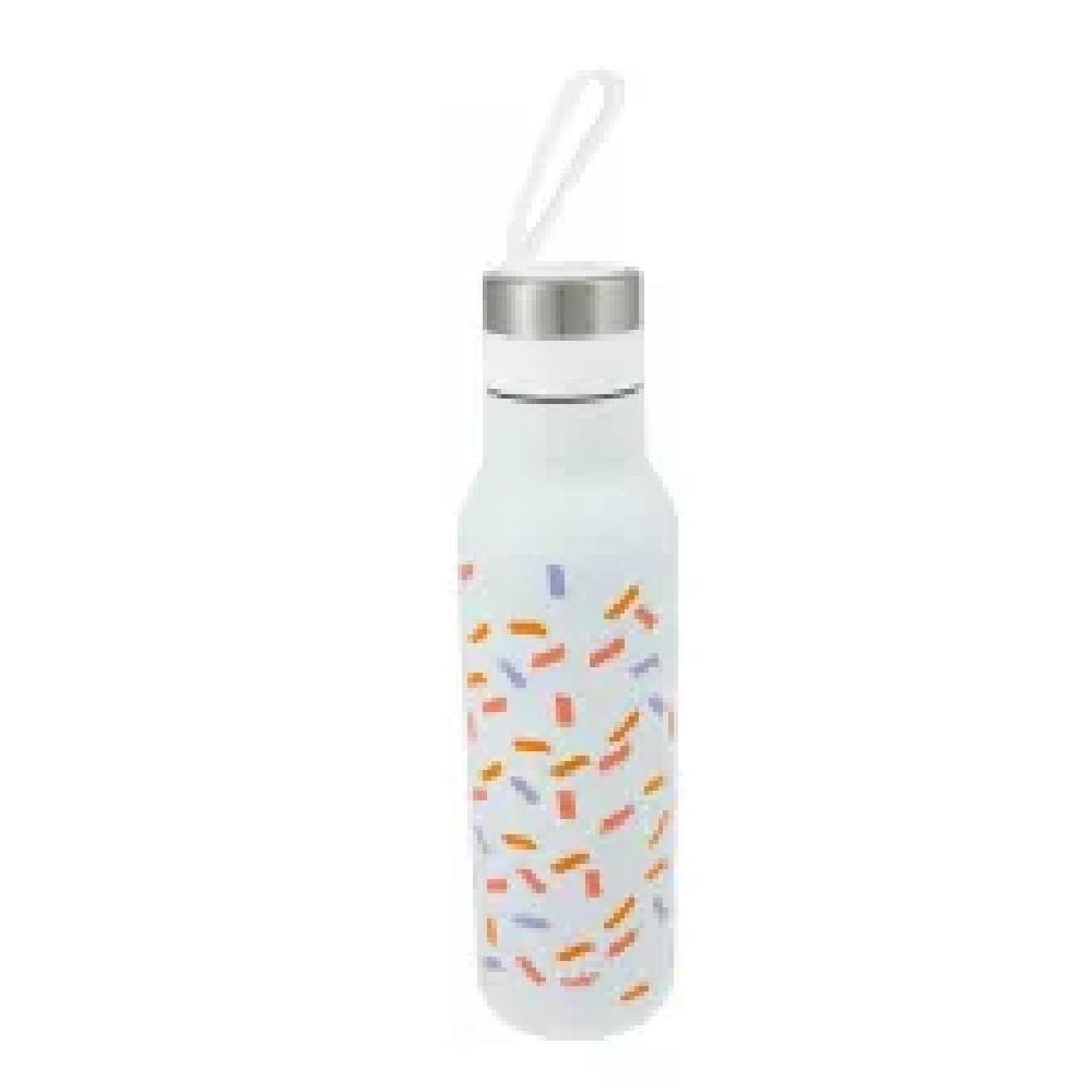 Garrafa Coisas Boas De Inox Branca