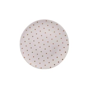 Prato Sobremesa Porcelana Wish Golden Poa Home Design - DEC03236
