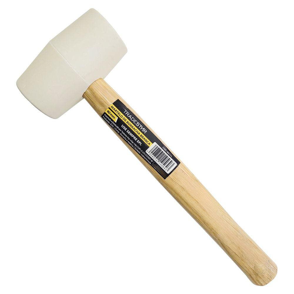 Martelo De Borracha Assentar Piso geral 40MM - Branco