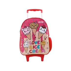Mochila de Rodinhas 16 Pequena 40cm Infantil Sorvete Xeryus 12320