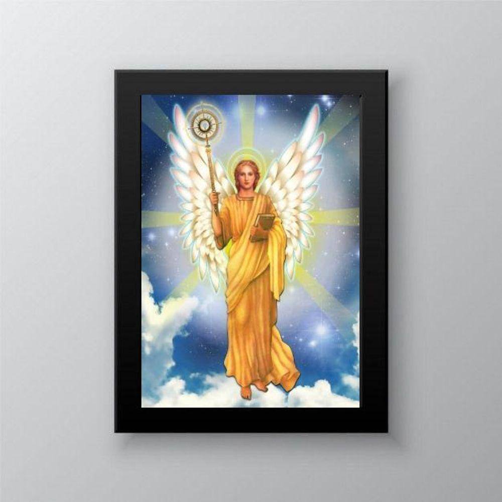 Quadro Decorativo Arcanjo Jofiel 33x24cm - Vidro