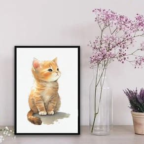 Quadro Decorativo Zebra Aquarela 33x24cm - Madeira Branca