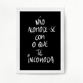 Quadro decorativo 33x24cm com vidro - Moldura preta