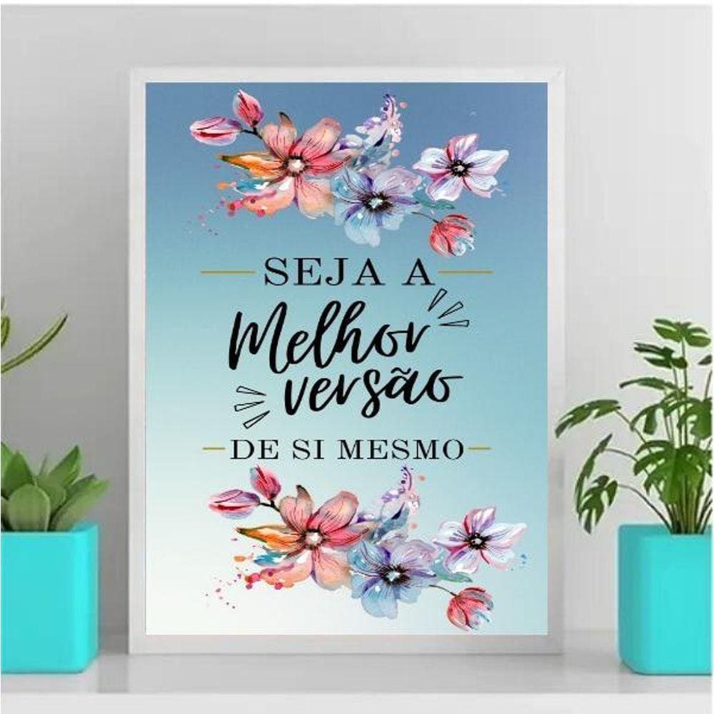 Quadro Seja A Melhor Versão De Sí 33X24Cm Branca