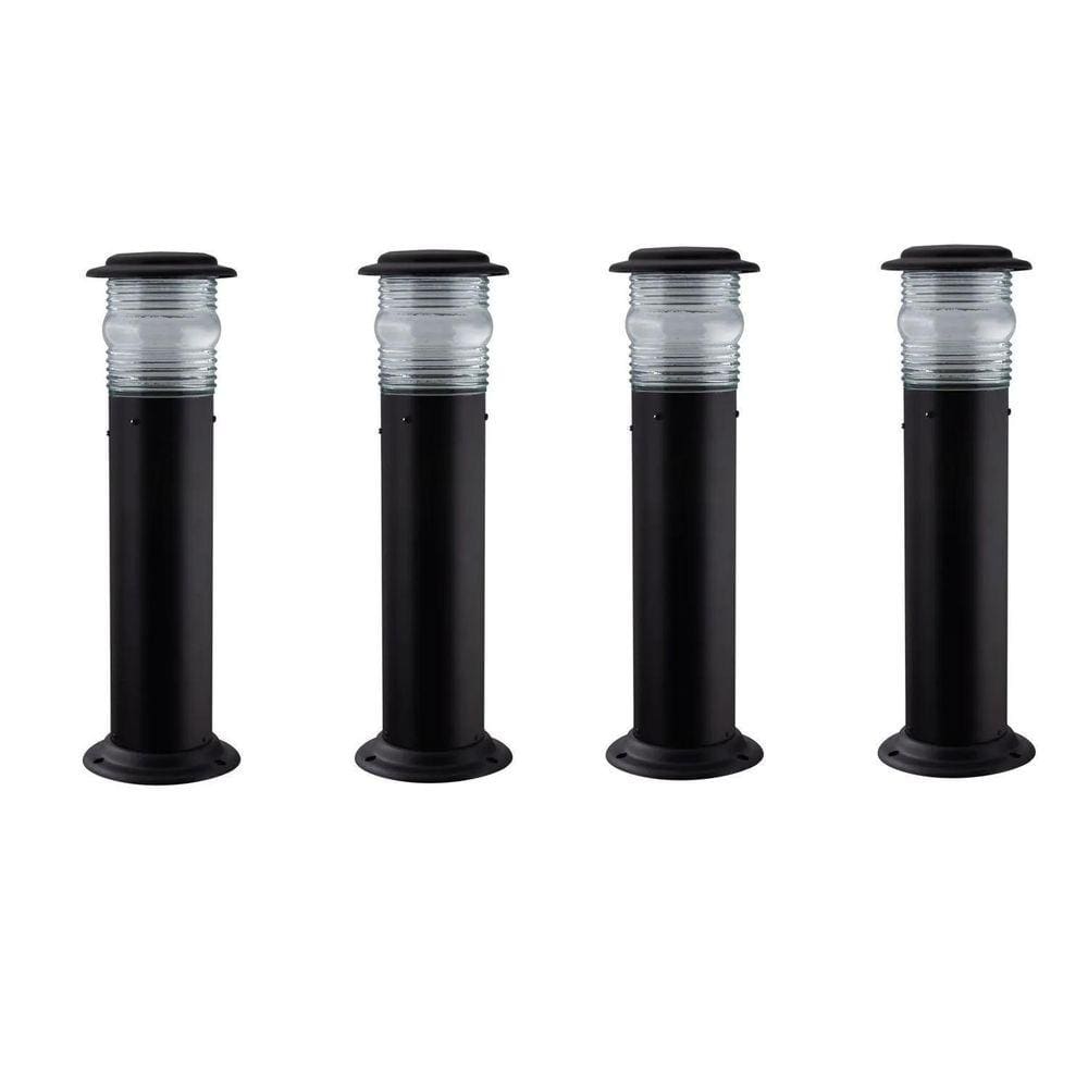Poste Balizador Preto 50cm - Kit 4 Unidades