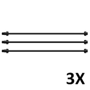 Kit 3 Engate Flexível 1/2 X 50Cm Água Fria Pvc Preto Astra
