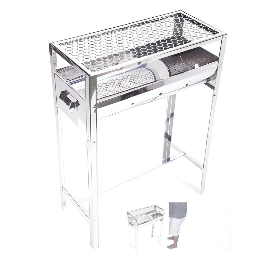 Churrasqueira Inox a Carvão com Grelha - Prática e Durável