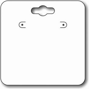Etiqueta Brinco Bijuteria Jóia Fix Nº44 60X60Mm C/100 Branca