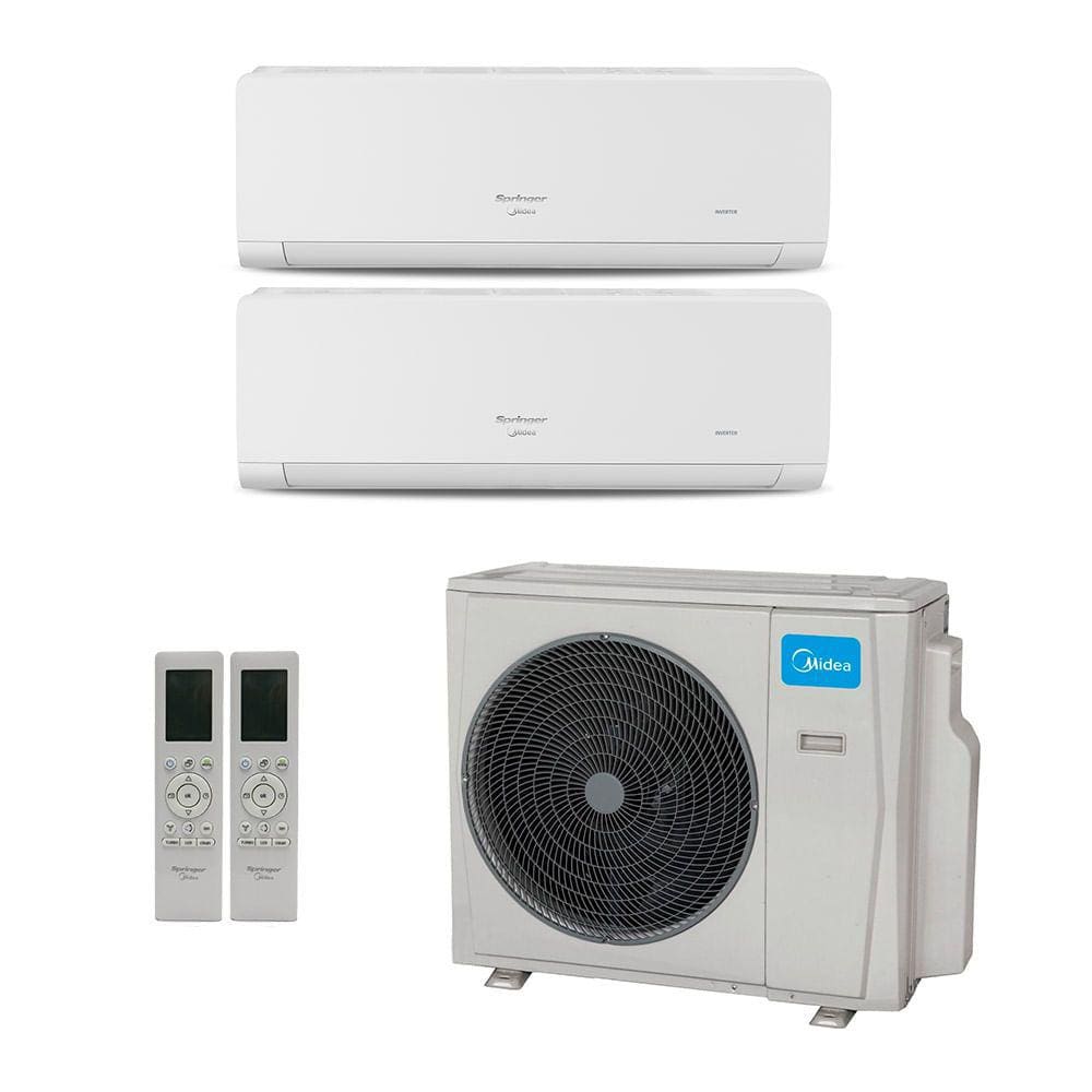 Ar-Condicionado Multi Split Inverter Springer Midea 27.000 (1x Evap HW 12.000 + 1x Evap HW 18.000) Quente/Frio 220V