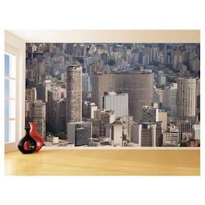 Papel De Parede 3D Cidade São Paulo Prédios Céu 3,5M Ncd350