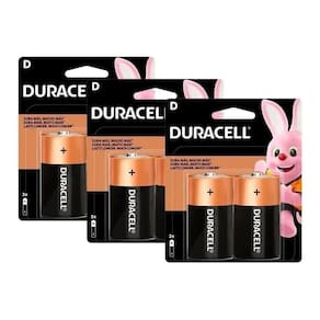 Pilhas Grande D Duracell Alcalina LR20 - Kit 6
