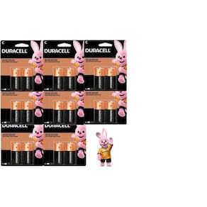 Kit 16 Pilhas Duracell Média C LR14 - Longa Duração