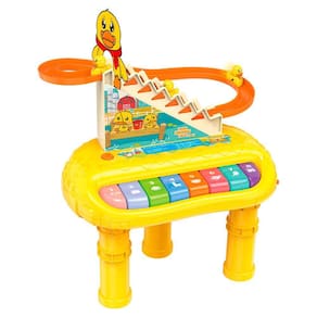 Piano Infantil - 2 em 1 - Patinho Feliz - DM Toys