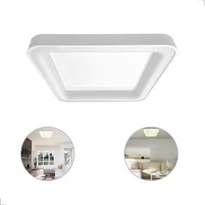 Painel Plafon Sobrepor Quadrado Led Moderno Branco Bivolt