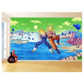 Papel De Parede Dragon Ball Goku Vegeta Anime 3,5M Dbz419