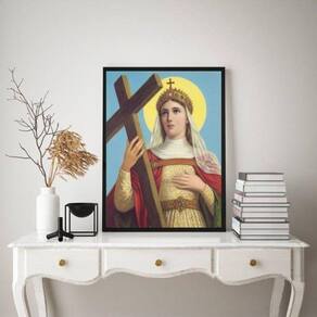 Quadro Decorativo Santa Helena 24X18Cm - Com Vidro