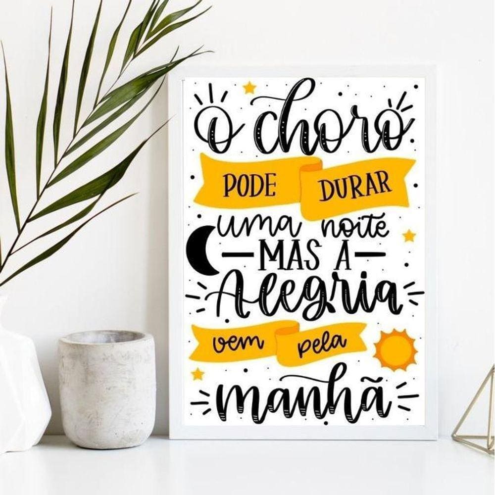 Quadro Evangélico Choro 24x18cm Moldura Preta