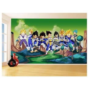 Papel De Parede Dragon Ball Goku Vegeta Anime 3,5M Dbz307