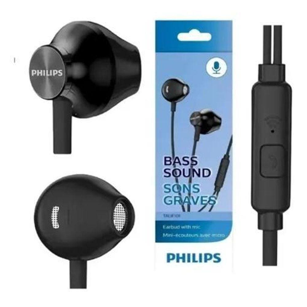 Fone Philips Com Microfone Taue101Bk/00 Preto
