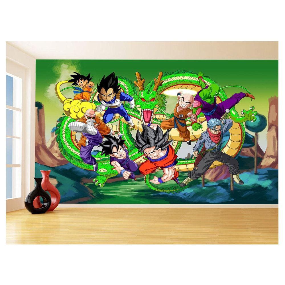 Papel De Parede Dragon Ball Goku Vegeta Anime 3,5M Dbz294