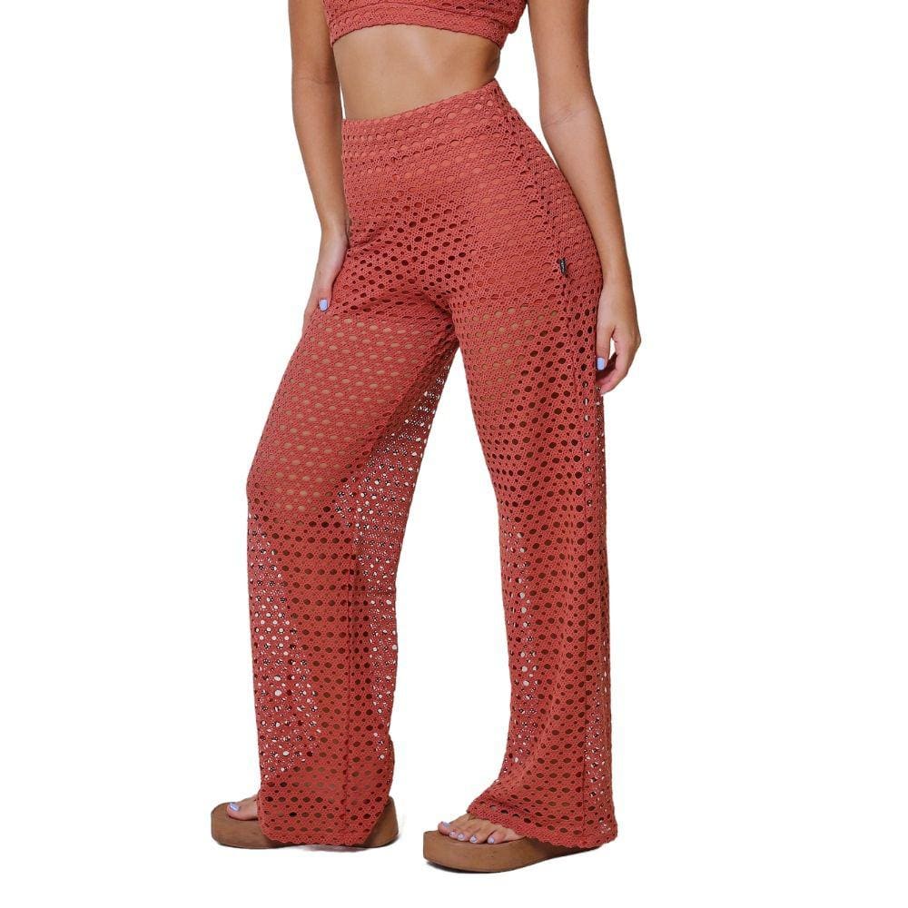 Calça Feminina Reta Trancoso Riu Kiu Marrom 10737