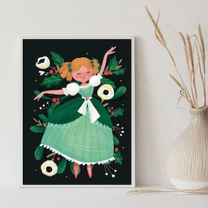 Quadro Decorativo Retrô Menina Camponesa 45X34Cm