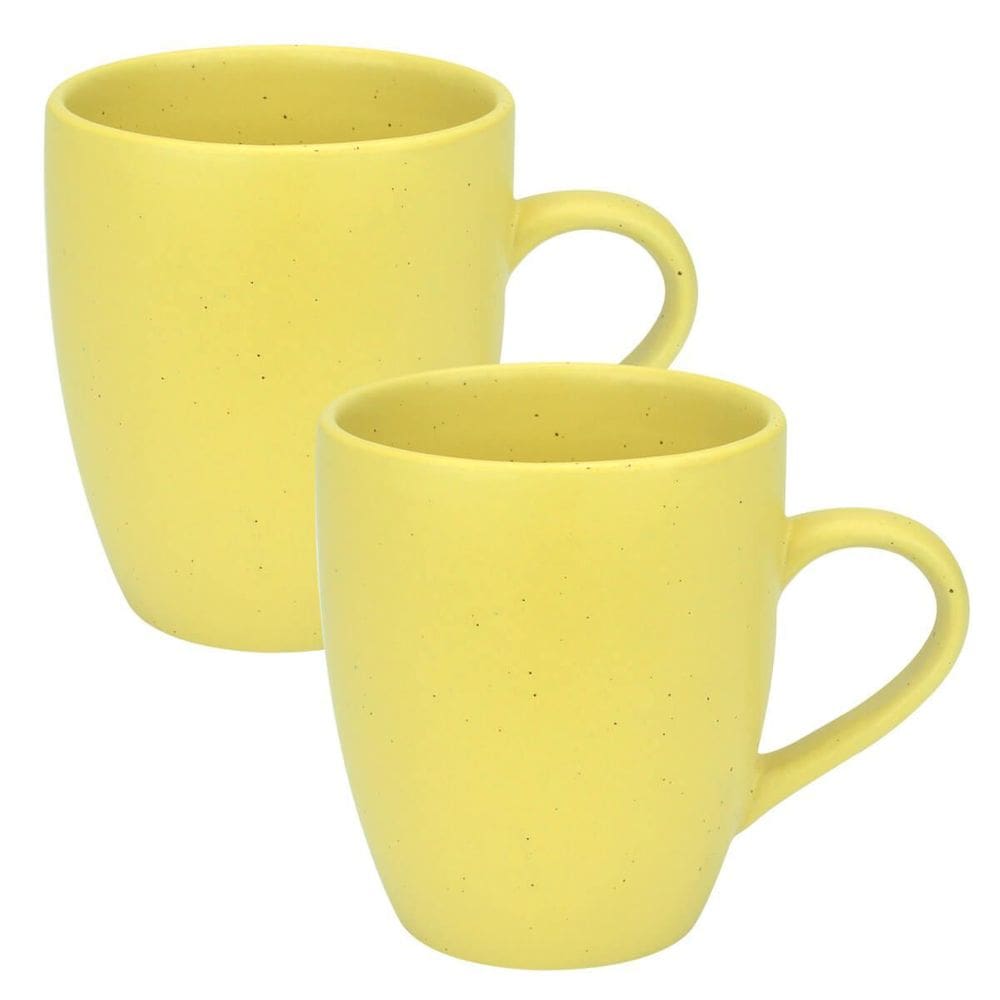 Kit 2 Canecas Xícaras De Cerâmica Chá Café Artisan 330Ml