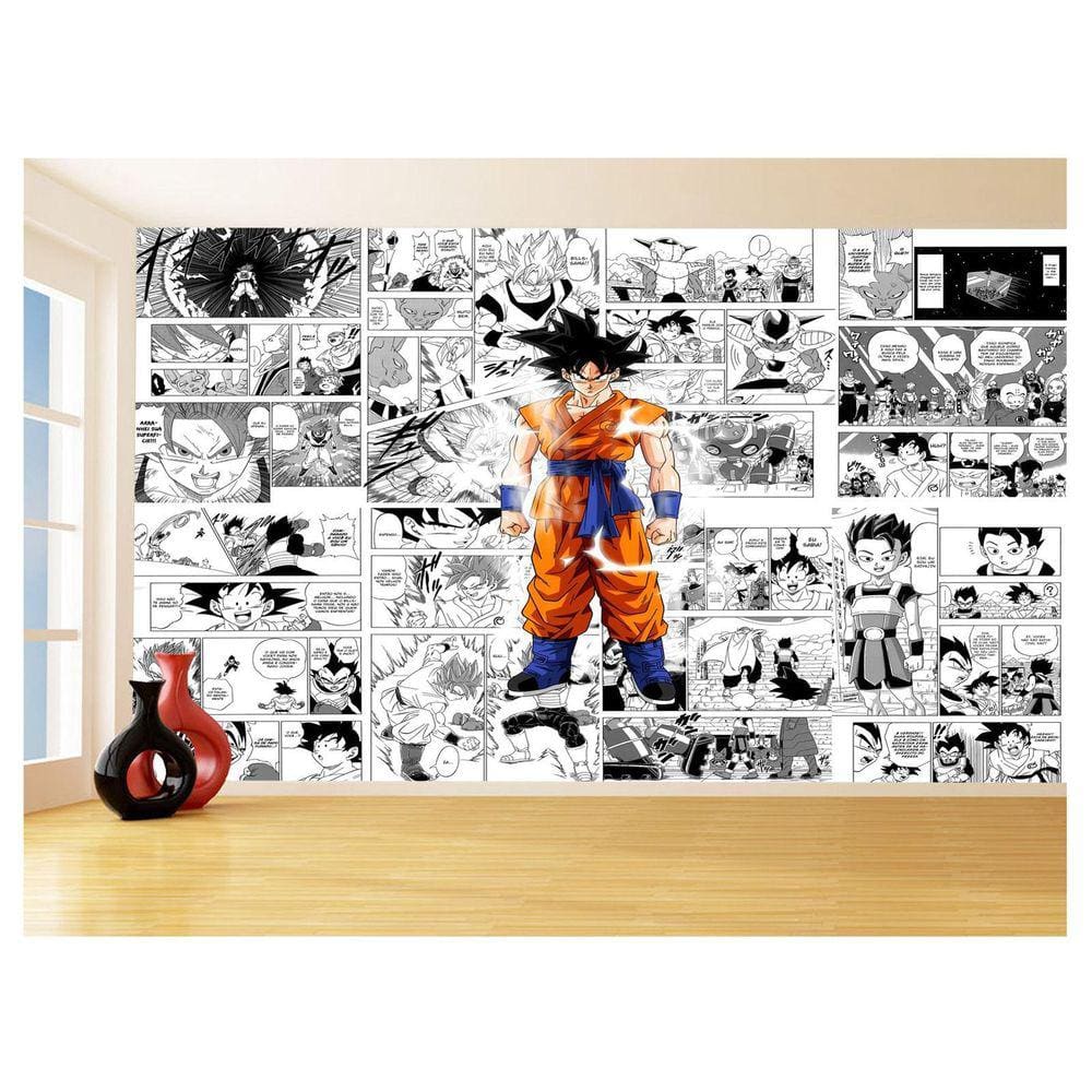 Papel De Parede Dragon Ball Goku Página Manga 3,5M Dbz643