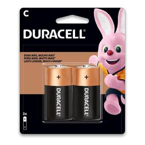 Pilha C Média Lr14 Alcalina Duracell Cartela 2 Unidades
