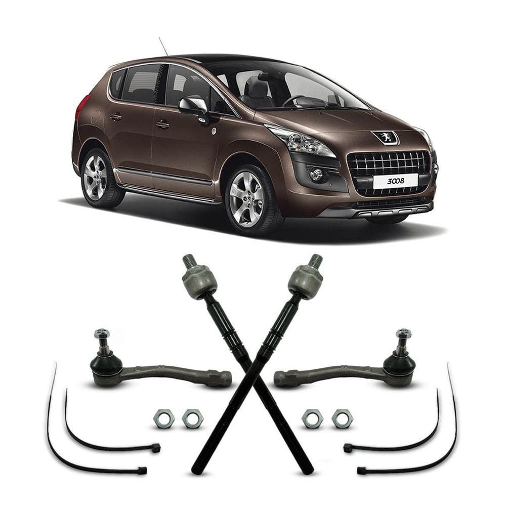 2 Ponteira Direção E Braço Axial Peugeot Até 2016