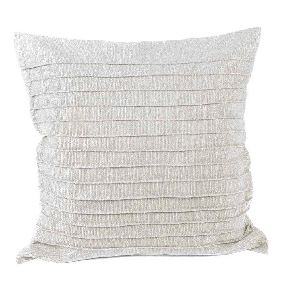 Capa de Almofada Drapeada Bege – 50x50cm