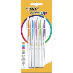 Caneta Esferográfica Bic Cristal Up Ponta Média 5 Cores