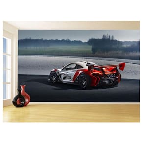 Papel De Parede 3D Carro Mc Laren Pista Super 3,5M Car278