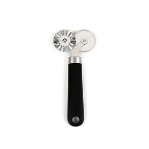 Cortador De Massa Duplo Pastel Pizza Carretilha Em Inox