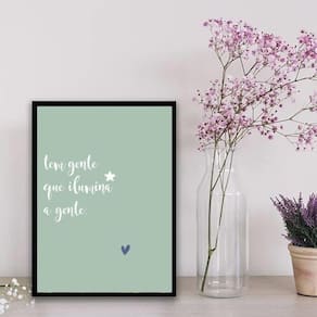 Quadro Tem Gente Que Ilumina A Gente 33X24Cm Preta