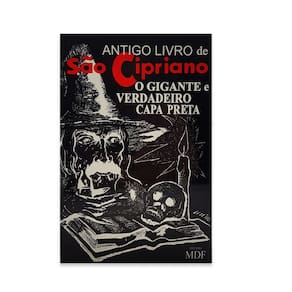 Antigo Livro São Cipriano o gigante verdadeiro Capa Preta