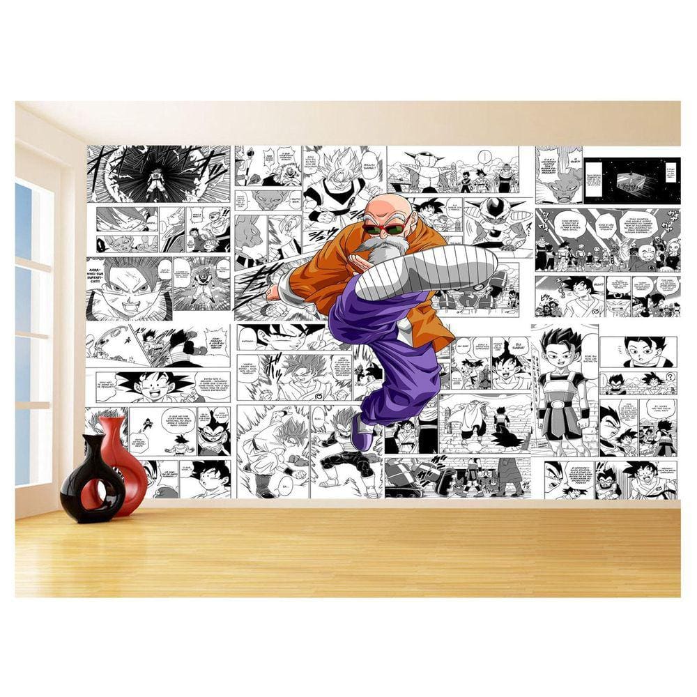 Papel De Parede Dragon Ball Mestre Kame Anime 3,5M Dbz737