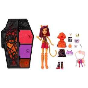 Boneca de moda Monster High Toralei Stripe com mais de 19 surpresas