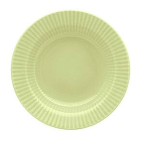 Jogo De 6 Pratos Fundos 21,5 Cm Canelé Verde