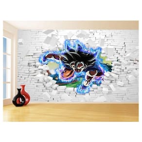 Papel De Parede 3D Dragon Ball Goku Vegeta Anime 3,5M Dbz83