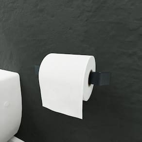 Porta Toalha Luxo Preto Fosco Alumínio 30cm - Kit Incluído
